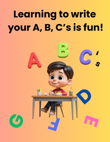 Learning to write your A, B,  C's is fun!