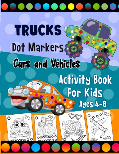 Trucker Dot Maker Activity Book For Kids Ages 4-8