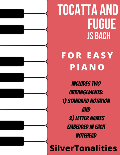 Toccata and Fugue BWV 565 Easy Piano Sheet Music Combo
