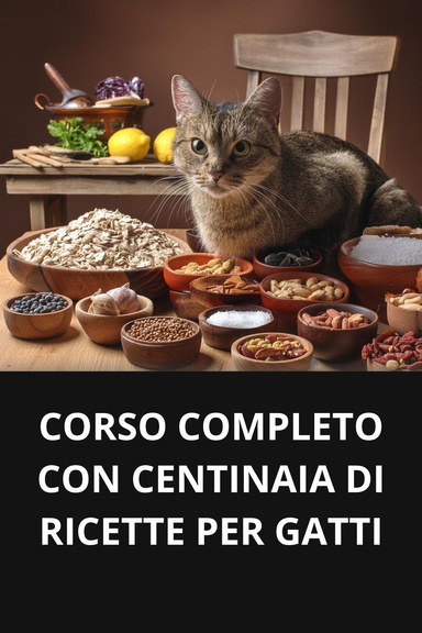 CORSO COMPLETO CON CENTINAIA DI RICETTE PER GATTI