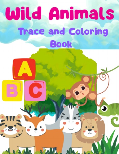 Wild Animals tracing and Coloring Book