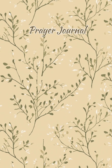 Prayer Journal with Neutral Botanical Pattern – Guided Faith Reflection Notebook