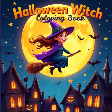 Halloween Witch Coloring Book