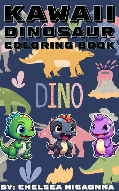 Kawaii Dinosaur Coloring Book