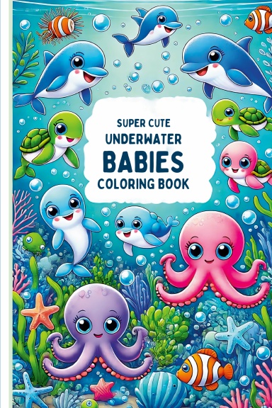 Super Cute Underwater Babies Coloring Book