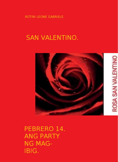 SAN VALENTINO.