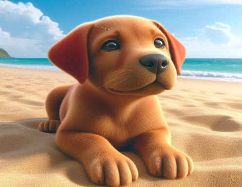 Die kleine Labradorin Luna