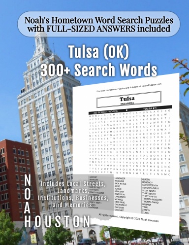 Noah’s Hometown Word Search Puzzles with FULL-SIZED ANSWERS included Tulsa (OK)