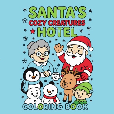 Santa’s Cozy Creatures Hotel Colouring Book