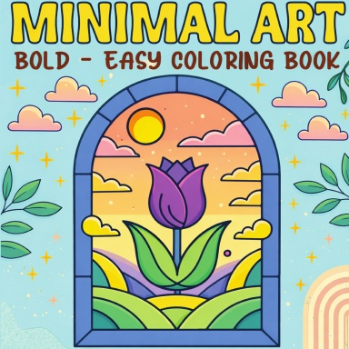 Bold and Easy Minimal Art Coloring Pages