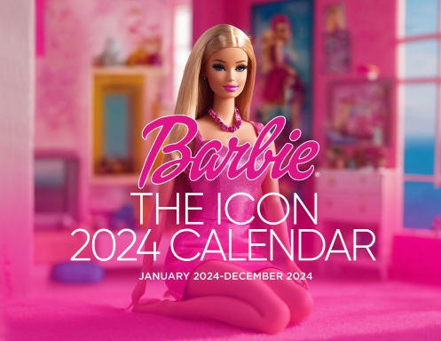 Premium AI Image  A whimsical 2024 wall calendar with a Barbi Doll in a  variety of playful