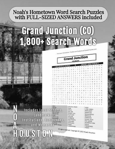 Noah’s Hometown Word Search Puzzles with FULL-SIZED ANSWERS included Grand Junction (CO)