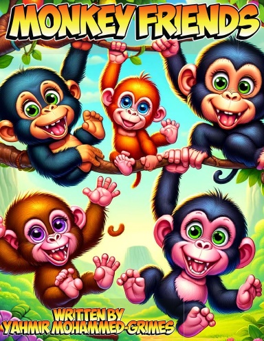Monkey Friends (Educational Coloring Book)
