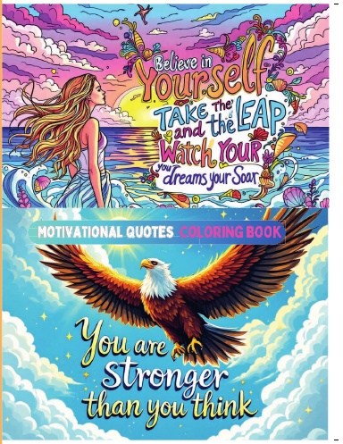 Motivational Quotes Coloring Book Inspirational Coloring Bliss with these 215 Elegant Designs to Uplift Your Mind  | Relax, Reflect, and Reignite Your Inner Spark!