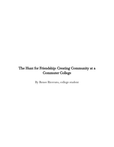 The Hunt for Friendship: