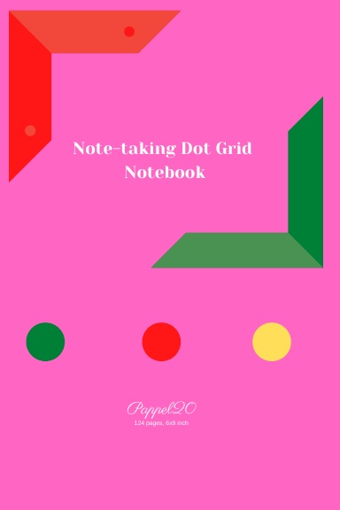 Note-taking dot grit Notebook| Pink Cover |6x9