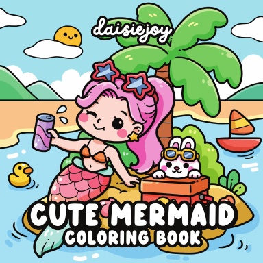 Cute Mermaid Coloring Book