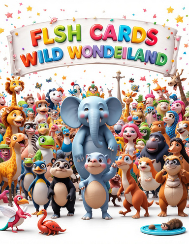 FLSH CARDS WILD WONDERLAND: 3D Animal Flash Cards