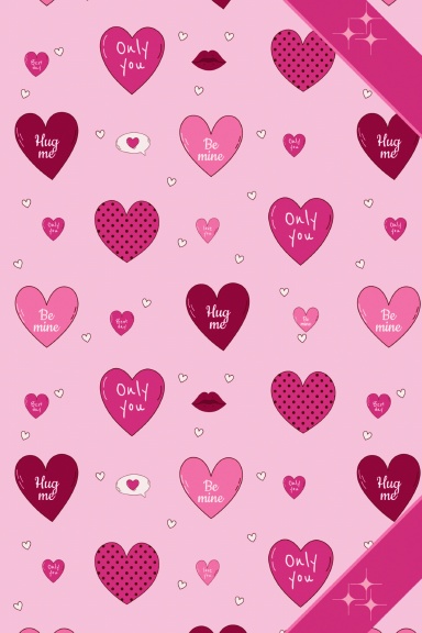 Pink Valentine Hearts Diary Journal