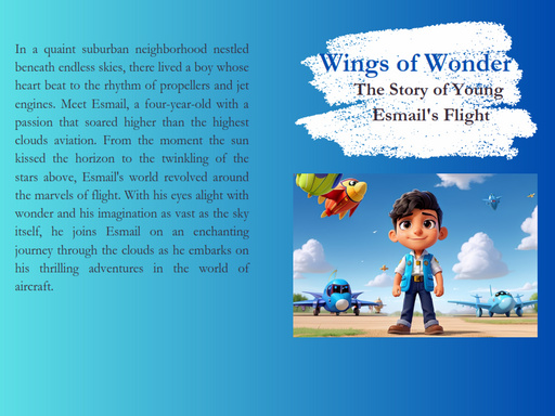 Wings of Wonder The Story of Young Esmail's Flight