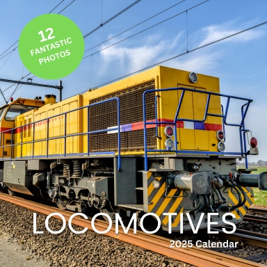2025 Locomotives Wall Calendar