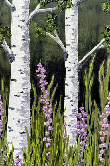 Journal - Flowers and Birch Trees