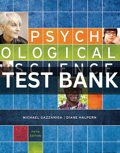 Psychological Science Fifth Auflage Test Bank