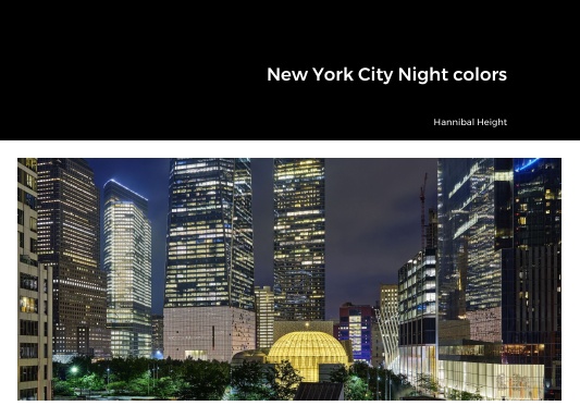 New York City Night colors