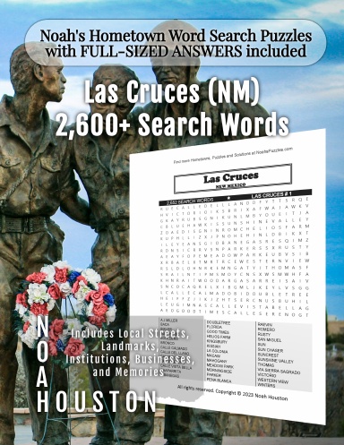 Noah’s Hometown Word Search Puzzles with FULL-SIZED ANSWERS included Las Cruces (NM)