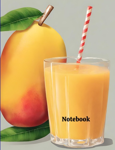 Mango fruit juice/beverage/notebook or sketchbook/8.5 × 11 inch