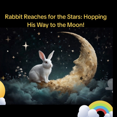 Rabbit Reaches for the Stars: Hopping His Way to the Moon!