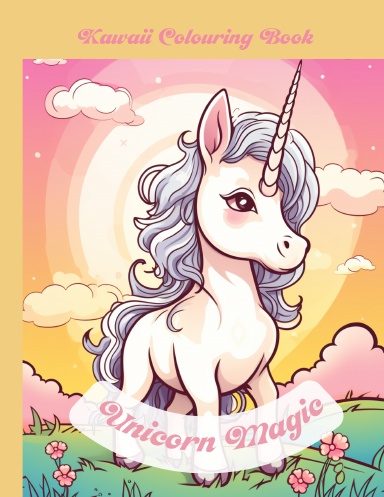 Unicorn Magic Kawaii Colouring Book Premium Edition