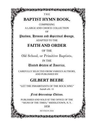 The Baptist Hymn Book