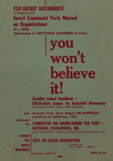You Won't Believe It! Top-Secret Documents Consisting of: Secret Communist Party Manual on Organizations