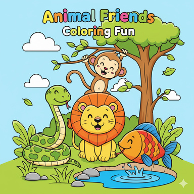 Animal Friends :Coloring Fun