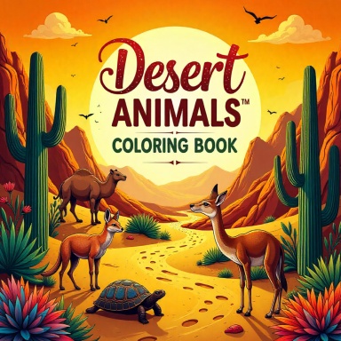 Desert Animals Coloring Book