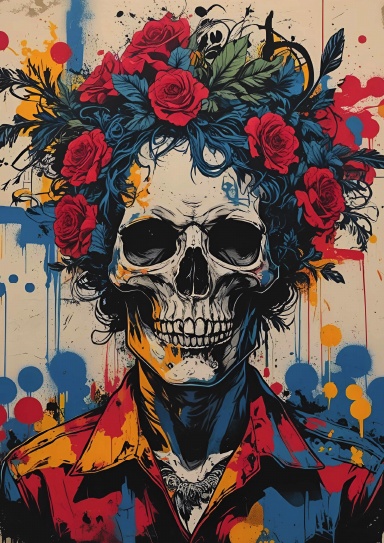 The Floral Skull A4 Notebook