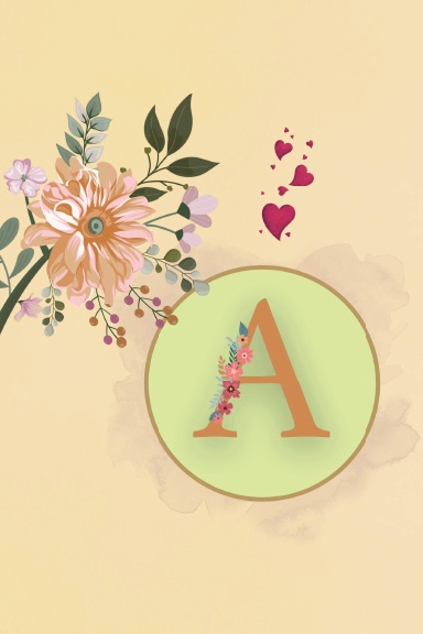 Initial Letter A Guest Book