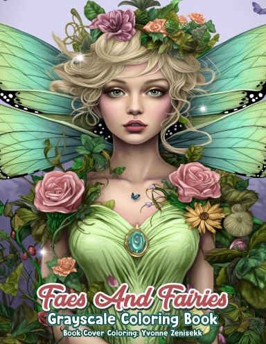 Faes and Fairies Grayscale Coloring Book (Paperback)