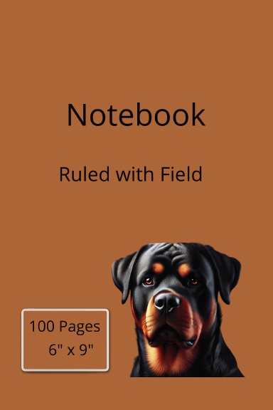 Notebook Narrow Ruled with Field , 100 pages, 6" x 9"