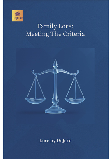 Family Lore: Meeting The Criteria