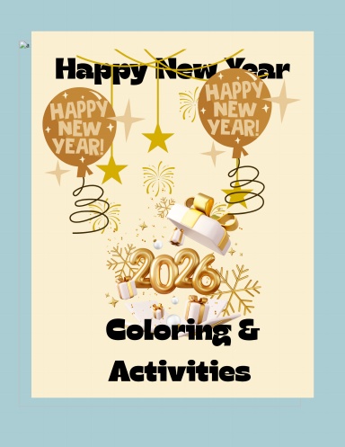 New Year coloring book& activities