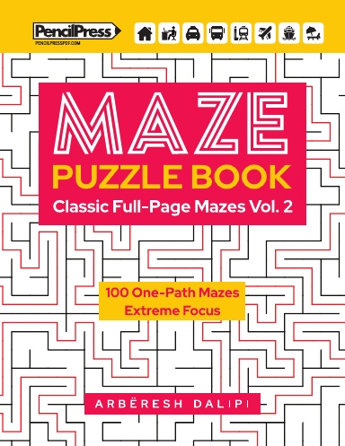 MAZE PUZZLE BOOK – Classic Full-Page Mazes Vol. 2