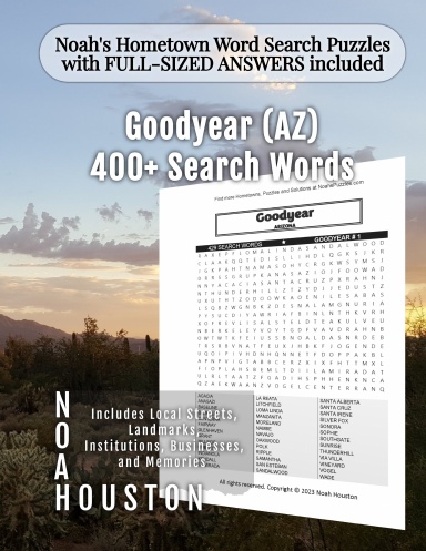 Noah’s Hometown Word Search Puzzles with FULL-SIZED ANSWERS included Goodyear (AZ)