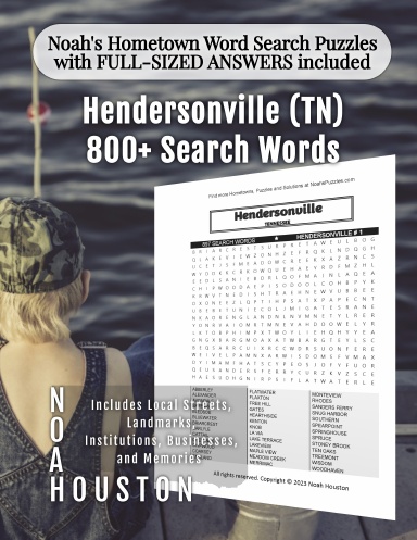 Noah’s Hometown Word Search Puzzles with FULL-SIZED ANSWERS included Hendersonville (TN)