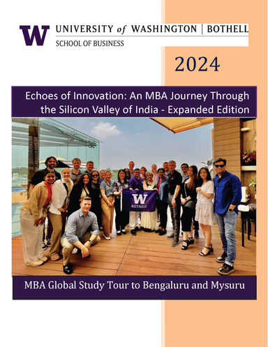 UW Bothell MBA Global Study Tour to Bengaluru and Mysuru in 2024