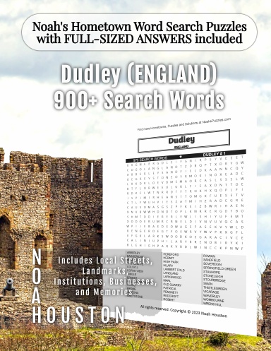 Noah’s Hometown Word Search Puzzles with FULL-SIZED ANSWERS included DUDLEY (ENGLAND)