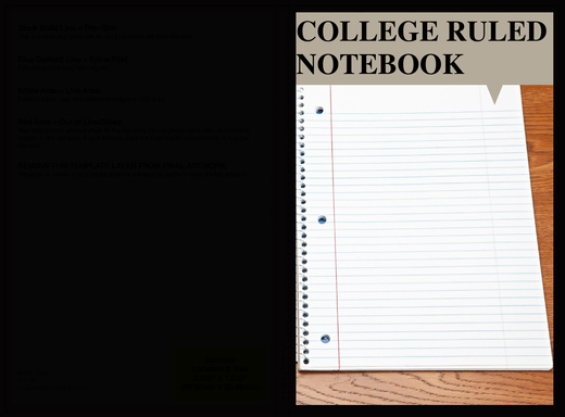COLLEGE RULED NOTEBOOK