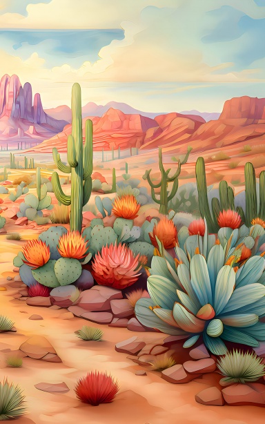 Desert Pathway Lined Journal
