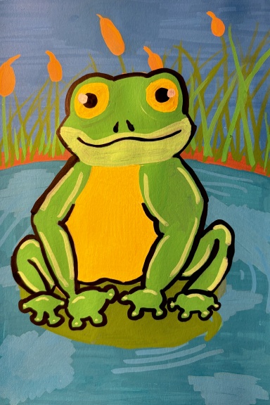 Frog Notebook, blank pages